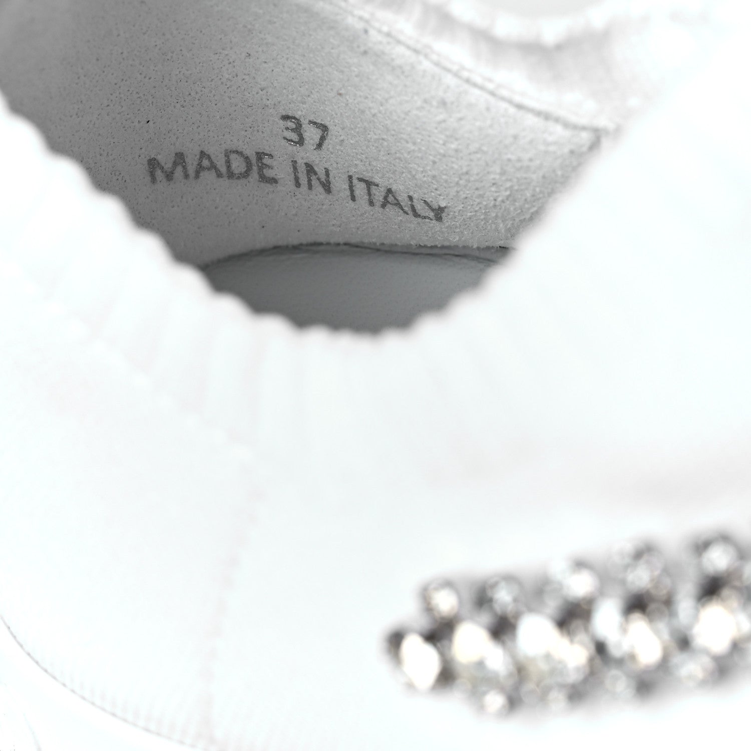 Jimmy Choo Knit Crystal Pearl Verona Sneaker 37 White 8 of 8