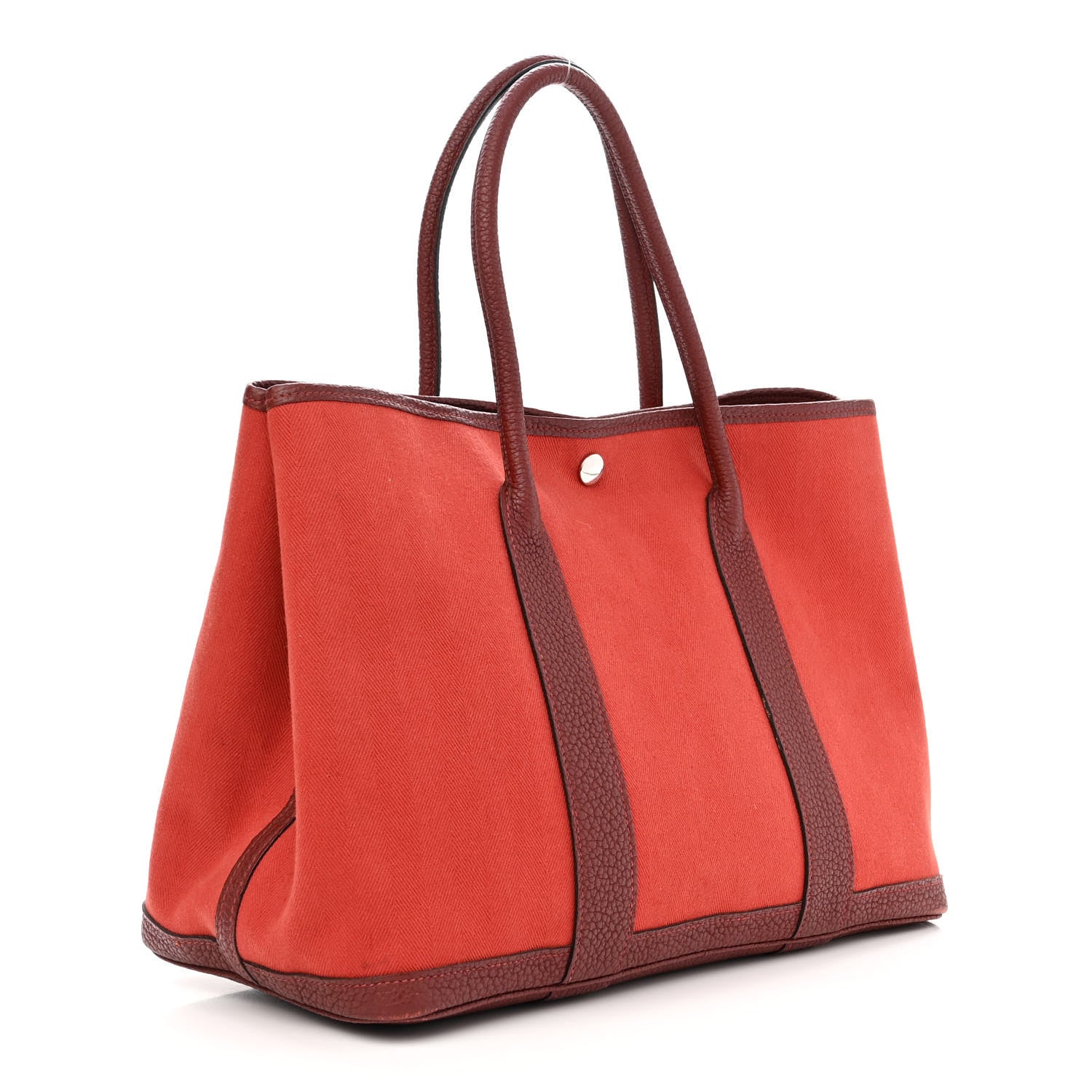 Hermes Chevron Herringbone Toile Negonda Garden Party 36 Rouge Tomate Rouge H 3 of 16