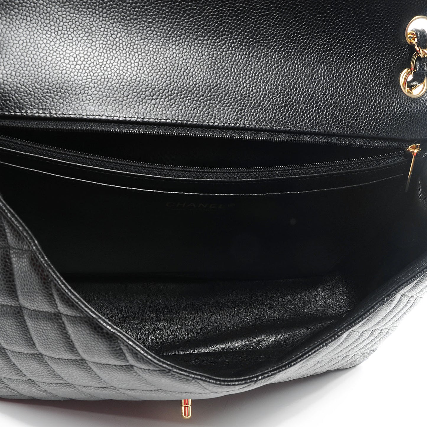 Caviar Maxi Single Flap Black