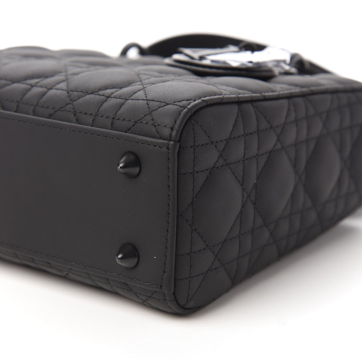 Ultra Matte Calfskin Cannage Small My ABCDior Lady Dior Black
