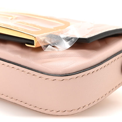 Fendi Nappa Matisse FF Embossed Nano Maxi Buckle Baguette Charm Rosa Quarzo 10 of 10