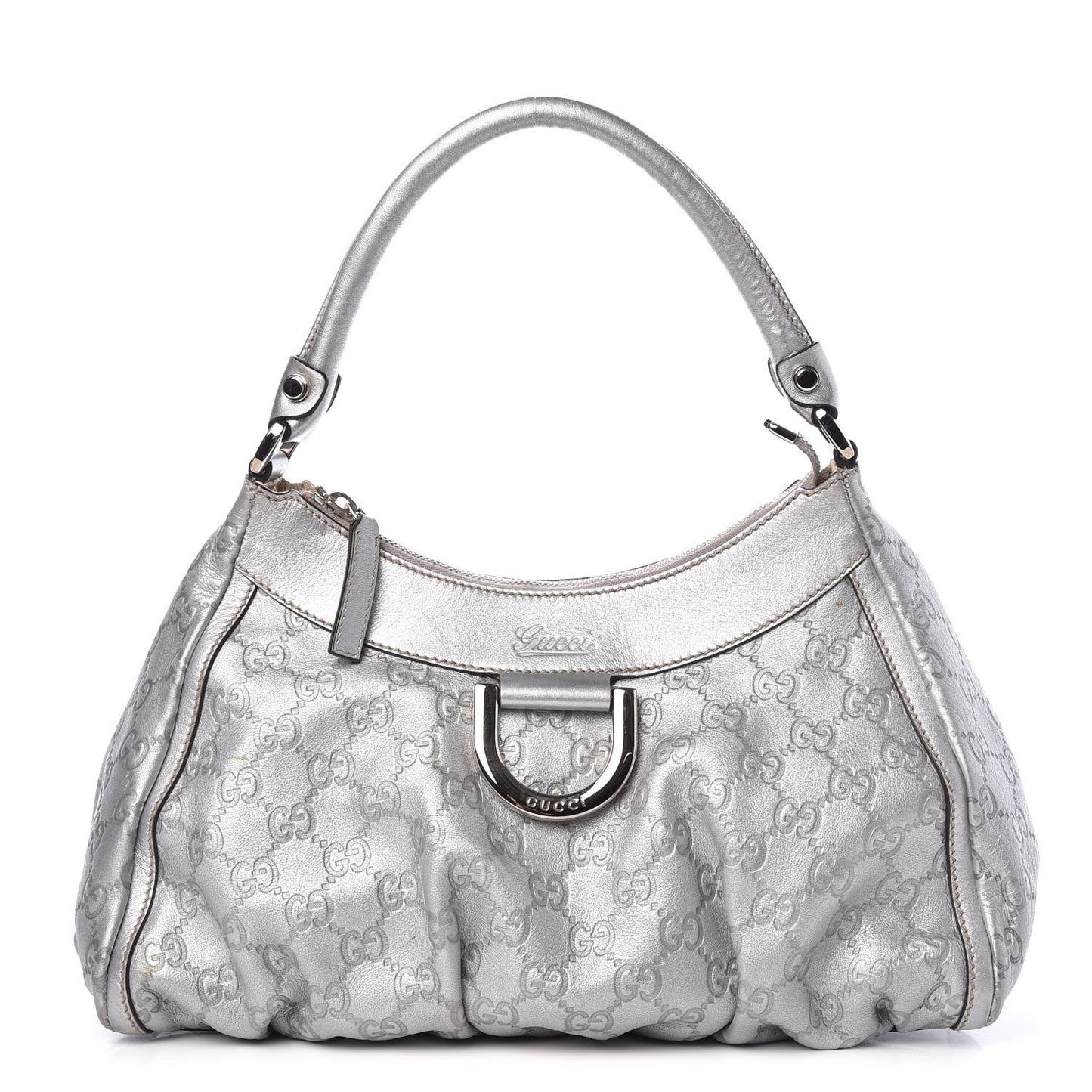 Guccissima Medium D Gold Hobo Silver