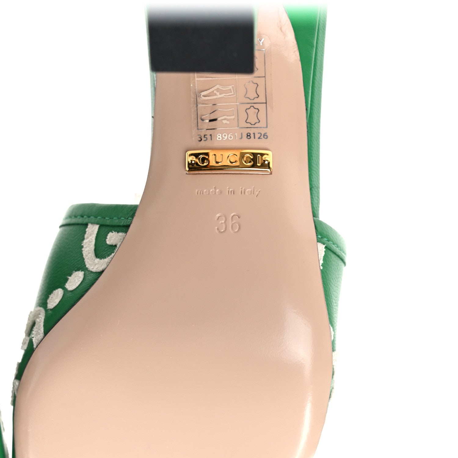 Gucci X ADIDAS Nappa Charlotte Suede Monogram Jumbo GG Trefoil 75mm Slide Sandals 36 New Shamarock Ivoire 6 of 9