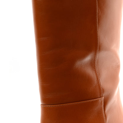 Gucci Calfskin Half Horsebit Tall Boots 40 Cognac 9 of 11