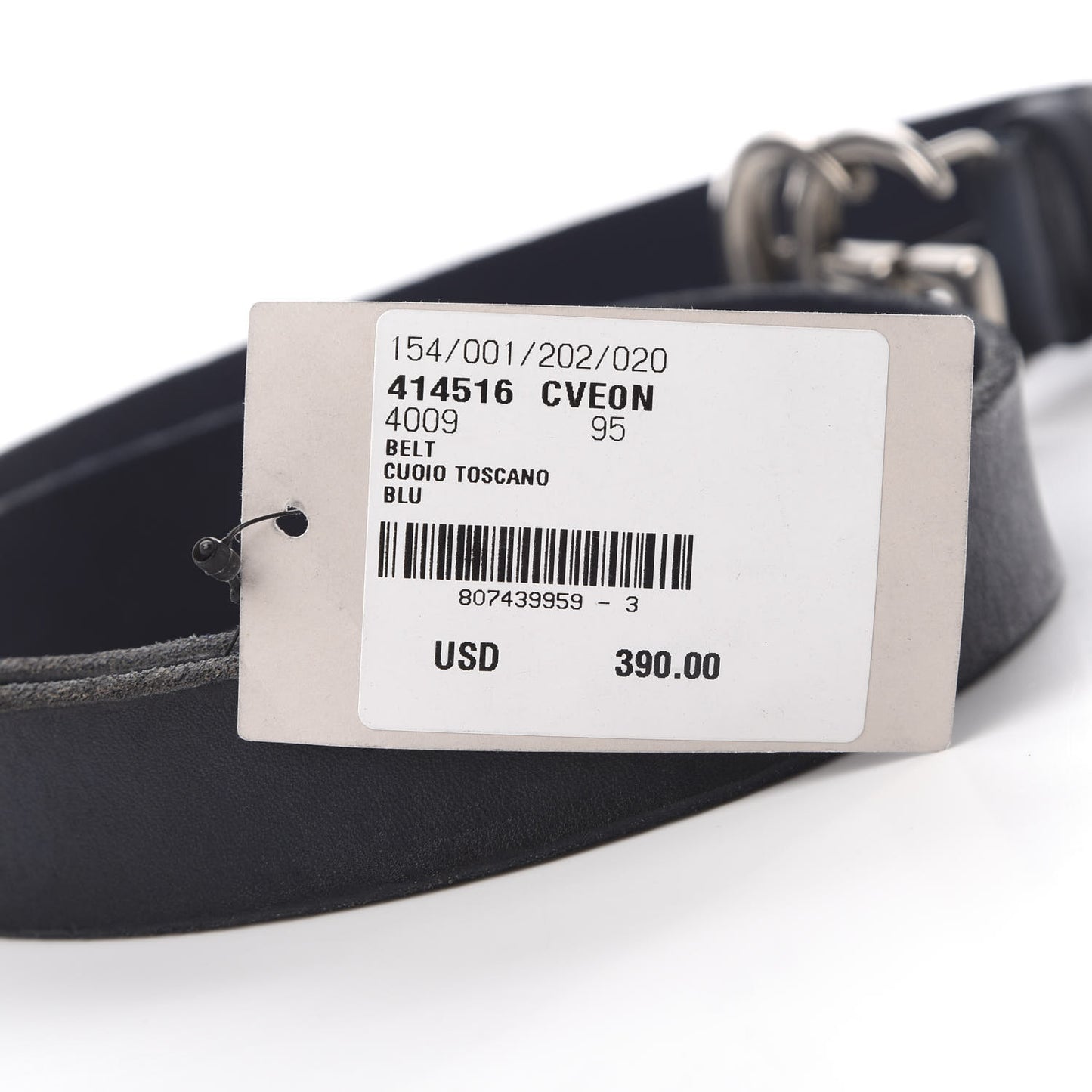 Cuoio Toscano Nickel Double G 30mm Belt 95 38 Blue