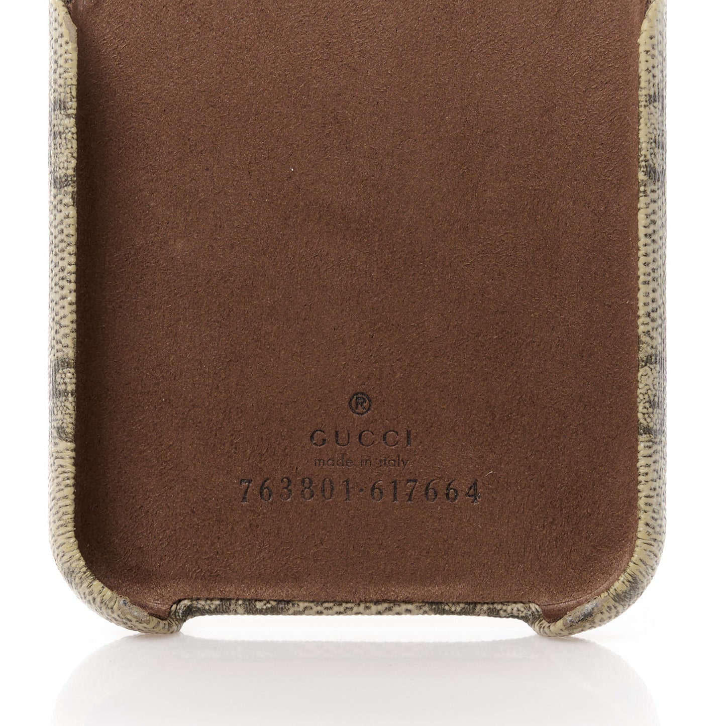 GG Supreme Monogram Ophidia iPhone 15 Pro Phone Case Beige Ebony