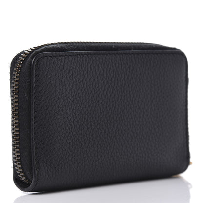 Gucci Calfskin Logo Zip Around Card Case Black 3 of 8
