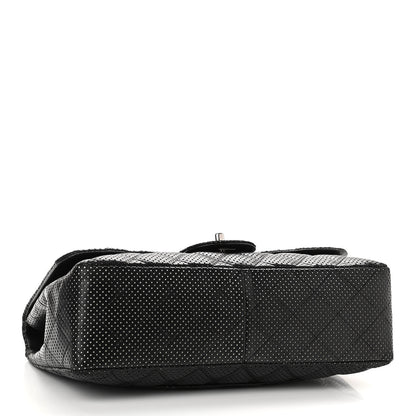 Chanel Lambskin Perforated Jumbo Single Flap Black 4 of 12