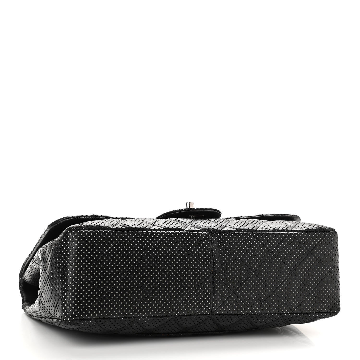 Chanel Lambskin Perforated Jumbo Single Flap Black 4 of 14