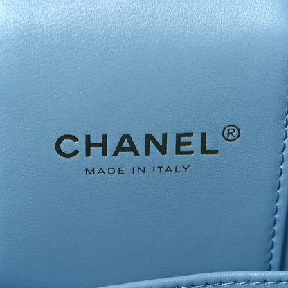 Chanel Caviar Quilted Top Handle Vanity Case With Chain Blue 6 of 10