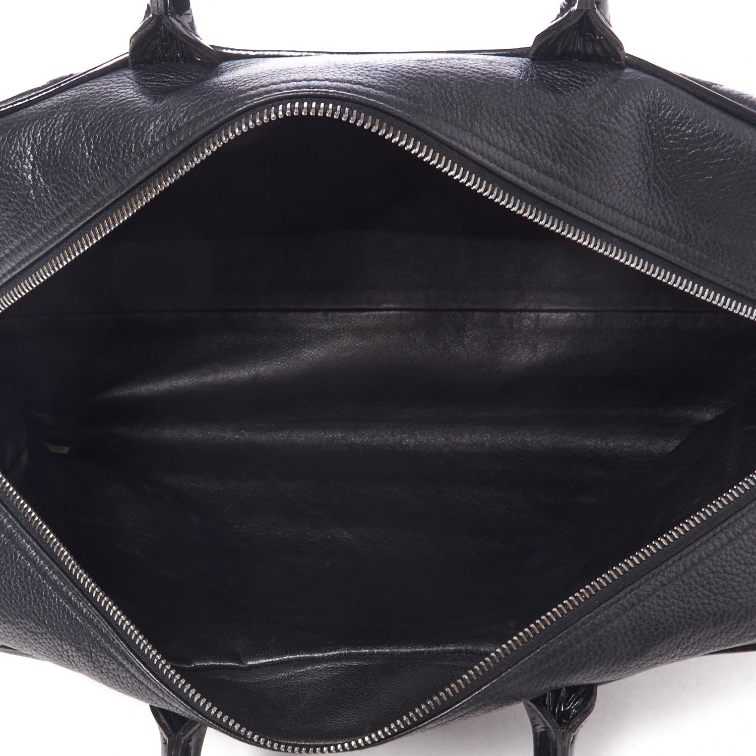 Chanel Calfskin Patent Quilted Large Bowler Black 6 of 9