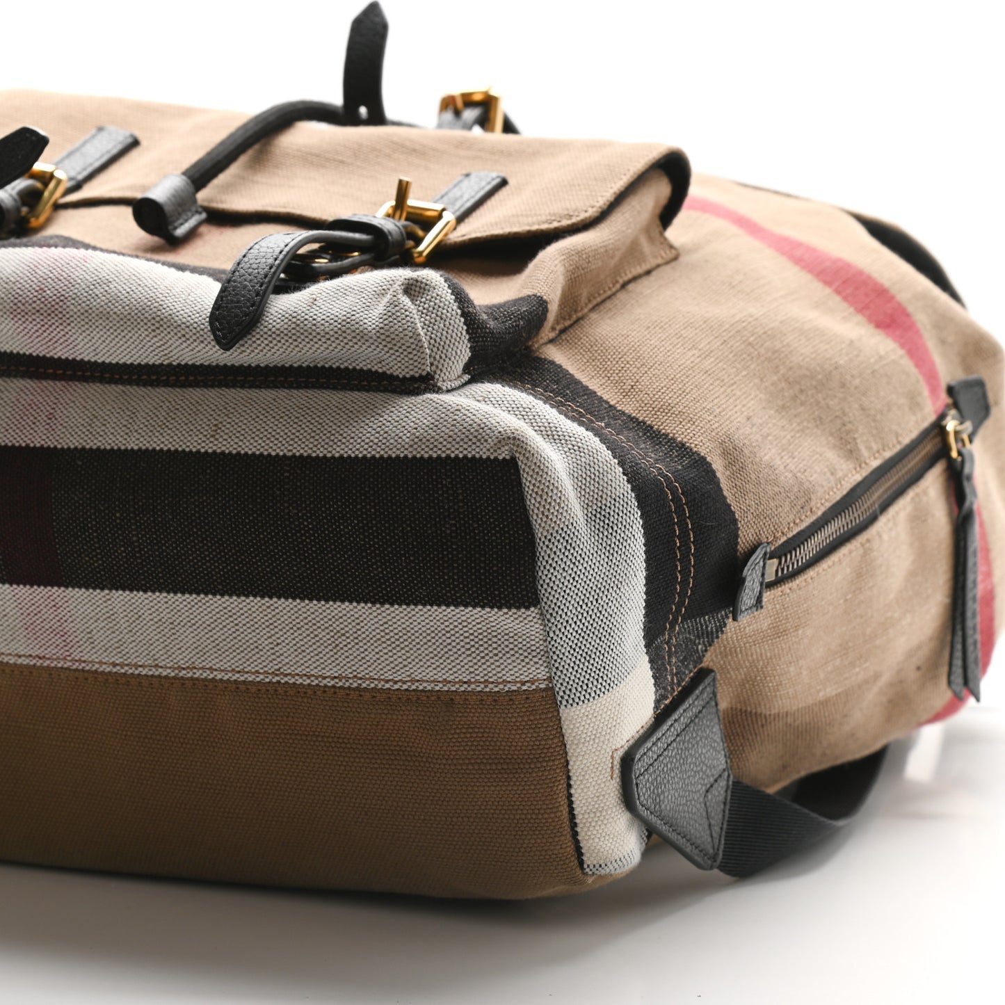 Canvas Mega Check Small Brookdale Backpack Black