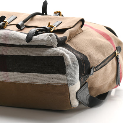 Burberry Canvas Mega Check Small Brookdale Backpack Black 10 of 10