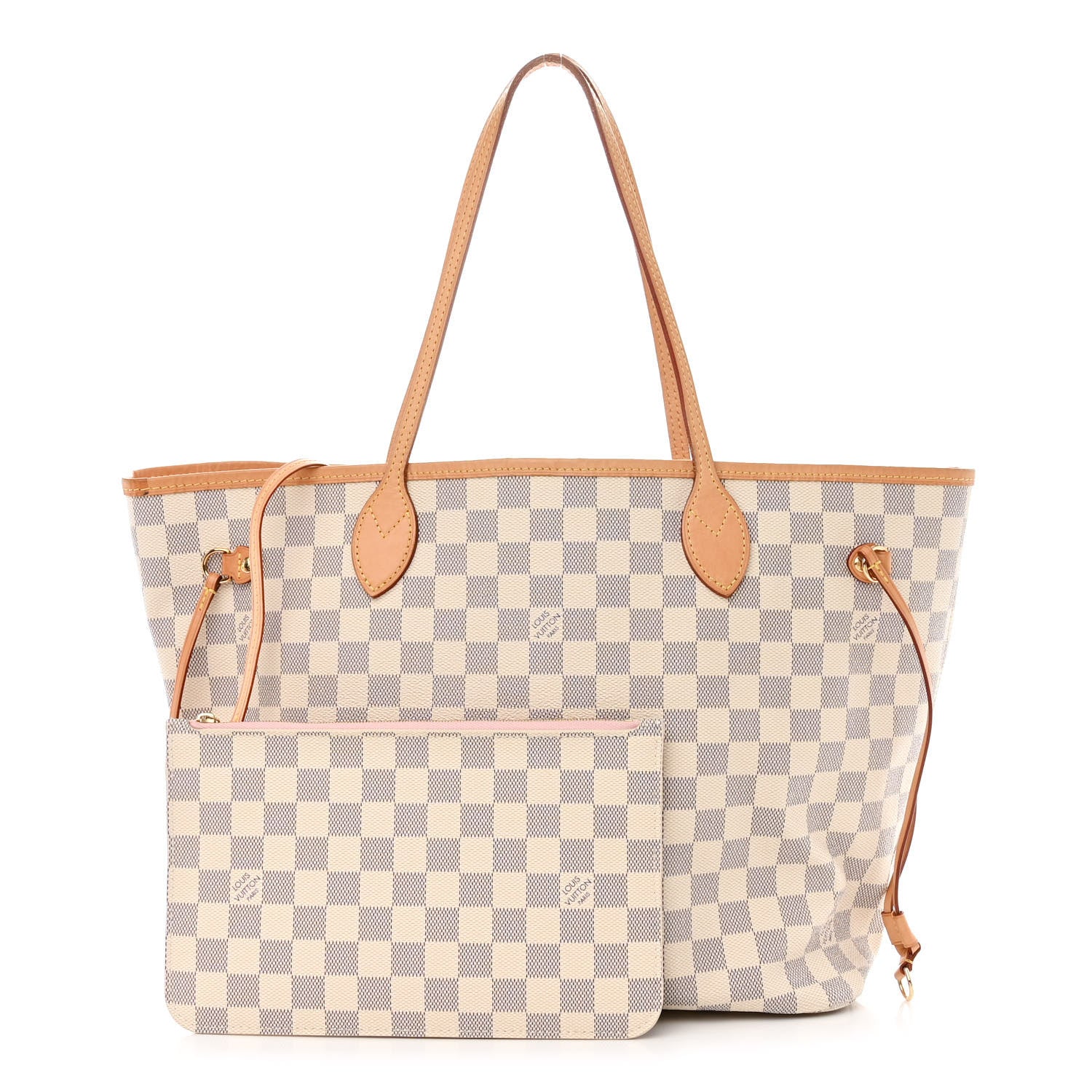 Louis Vuitton Damier Azur Neo Neverfull MM Rose Ballerine 1 of 15