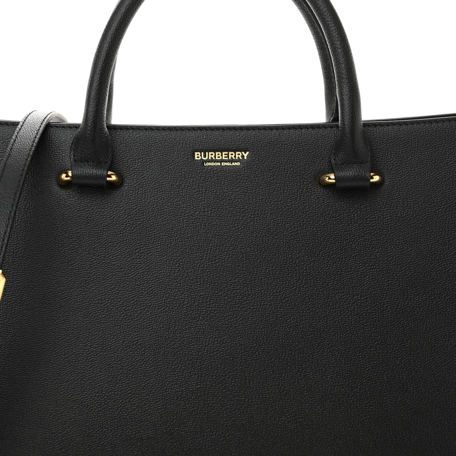 Burberry Calfskin Mega Check Small Banwell Tote Black 8 of 10