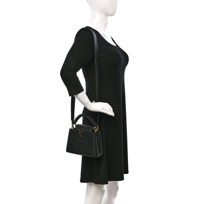 Louis Vuitton Taurillon Mini Capucines Black 2 of 8