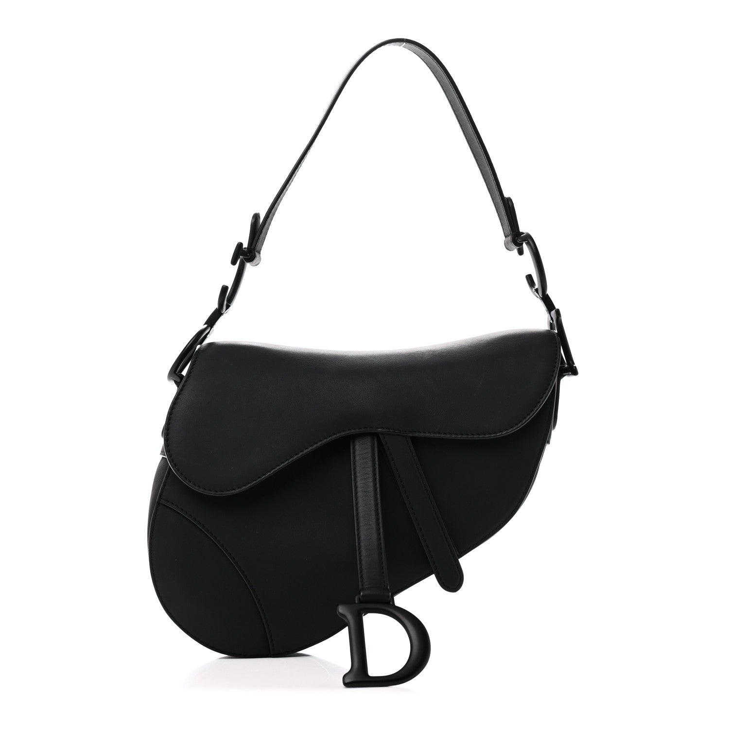 Christian Dior Ultra Matte Calfskin Saddle Bag Black 1 of 11