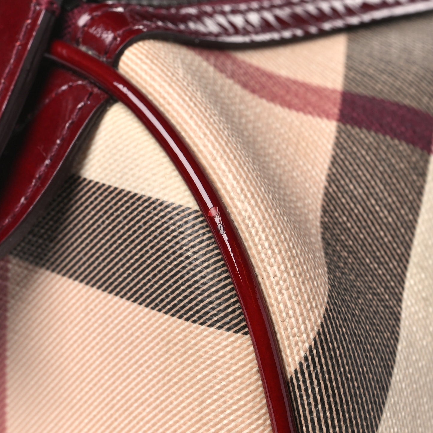 Patent Nova Check Chester Bowling Bag Raspberry Sorbet
