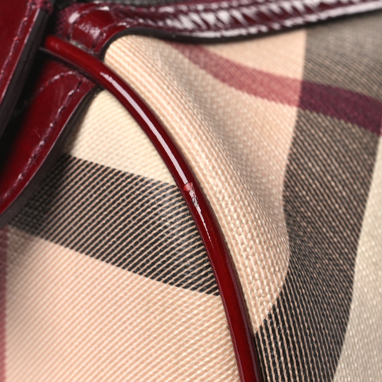 Burberry Patent Nova Check Chester Bowling Bag Raspberry Sorbet 11 of 12