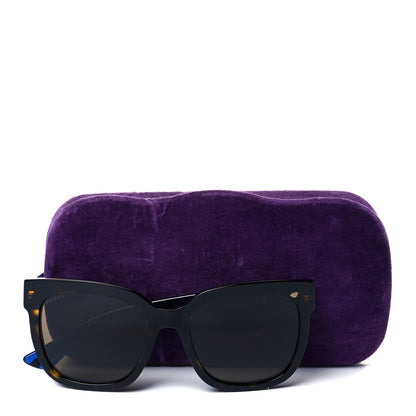 Gucci Square Frame Glitter Sunglasses GG0034SA Tortoise Blue 8 of 8