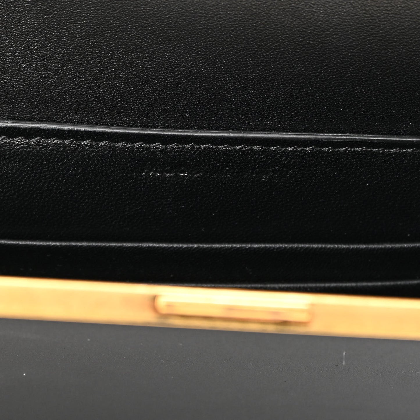 Smooth Calfskin Mini Clasp Bag Black