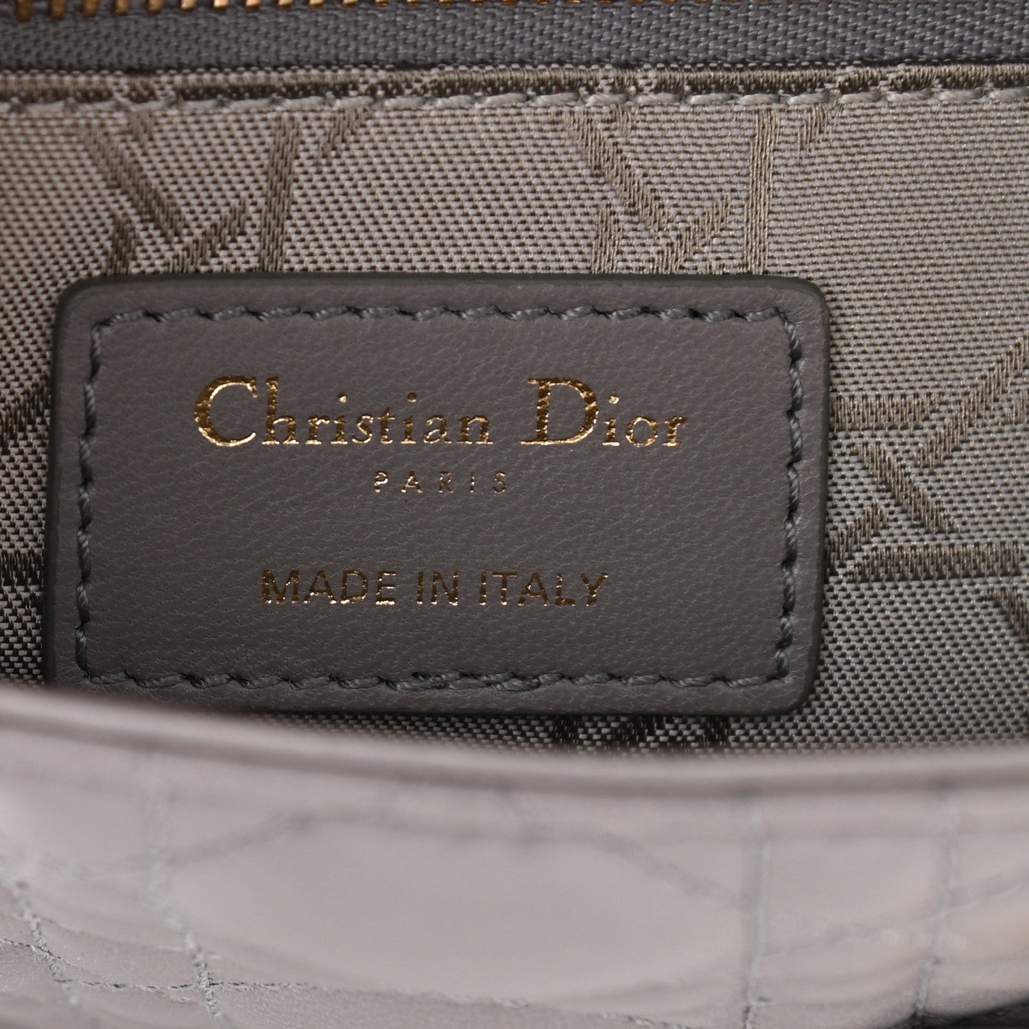 Christian Dior Lambskin Cannage Small Lucky Badges My Lady Dior Grey 9 of 19
