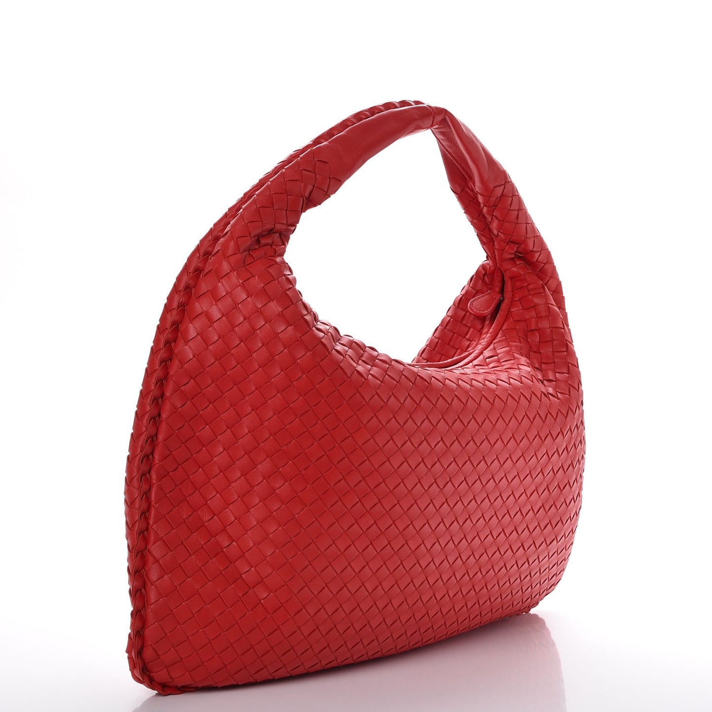 Nappa Intrecciato Large Veneta Hobo Corniola