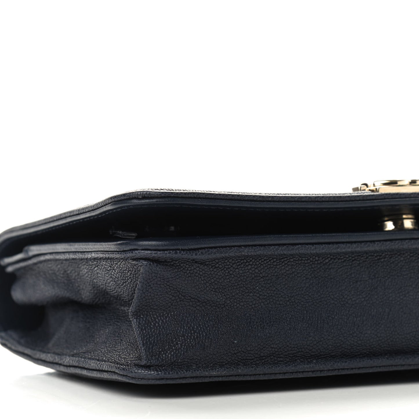 Caviar Quilted Boy Wallet On Chain WOC Navy