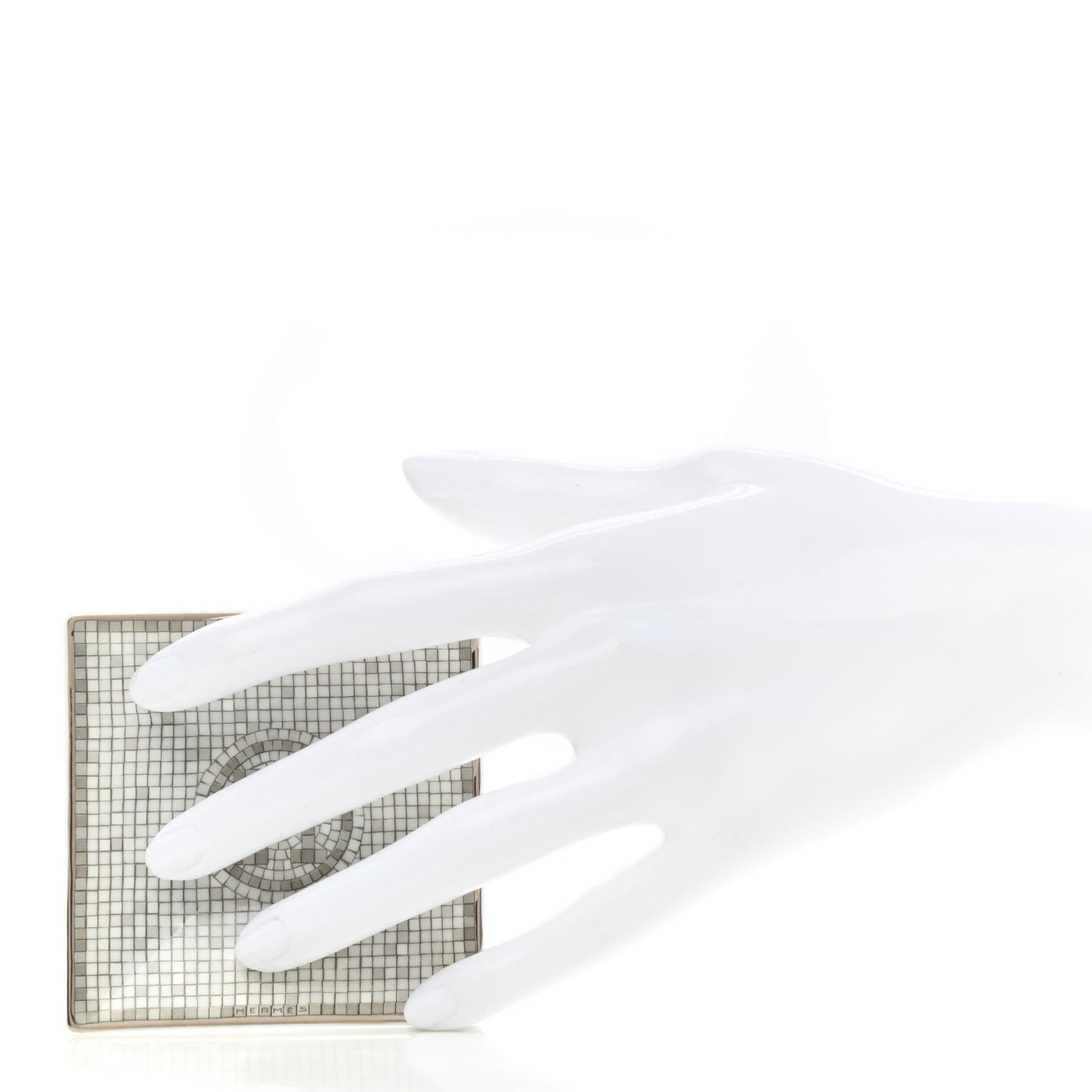 Porcelain Mosaique Au 24 Platinum Square Plate N°1