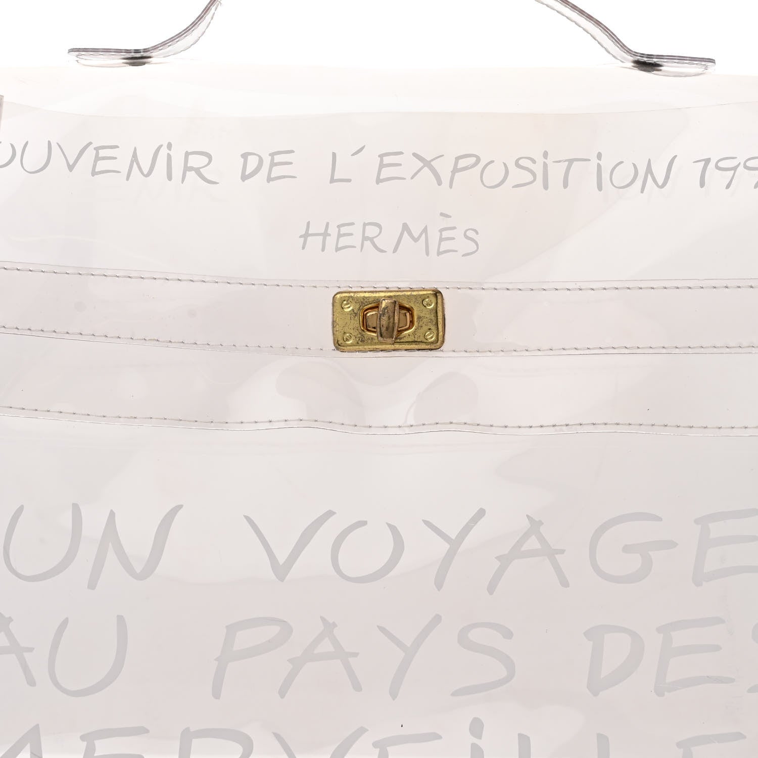 Hermes Vinyl Souvenir De L'Exposition Kelly Transparent 6 of 12