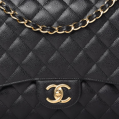 Chanel Caviar Quilted Maxi Double Flap Black 10 of 11