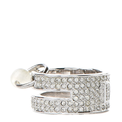 Christian Dior Crystal Ring 6.5 Silver 3 of 6