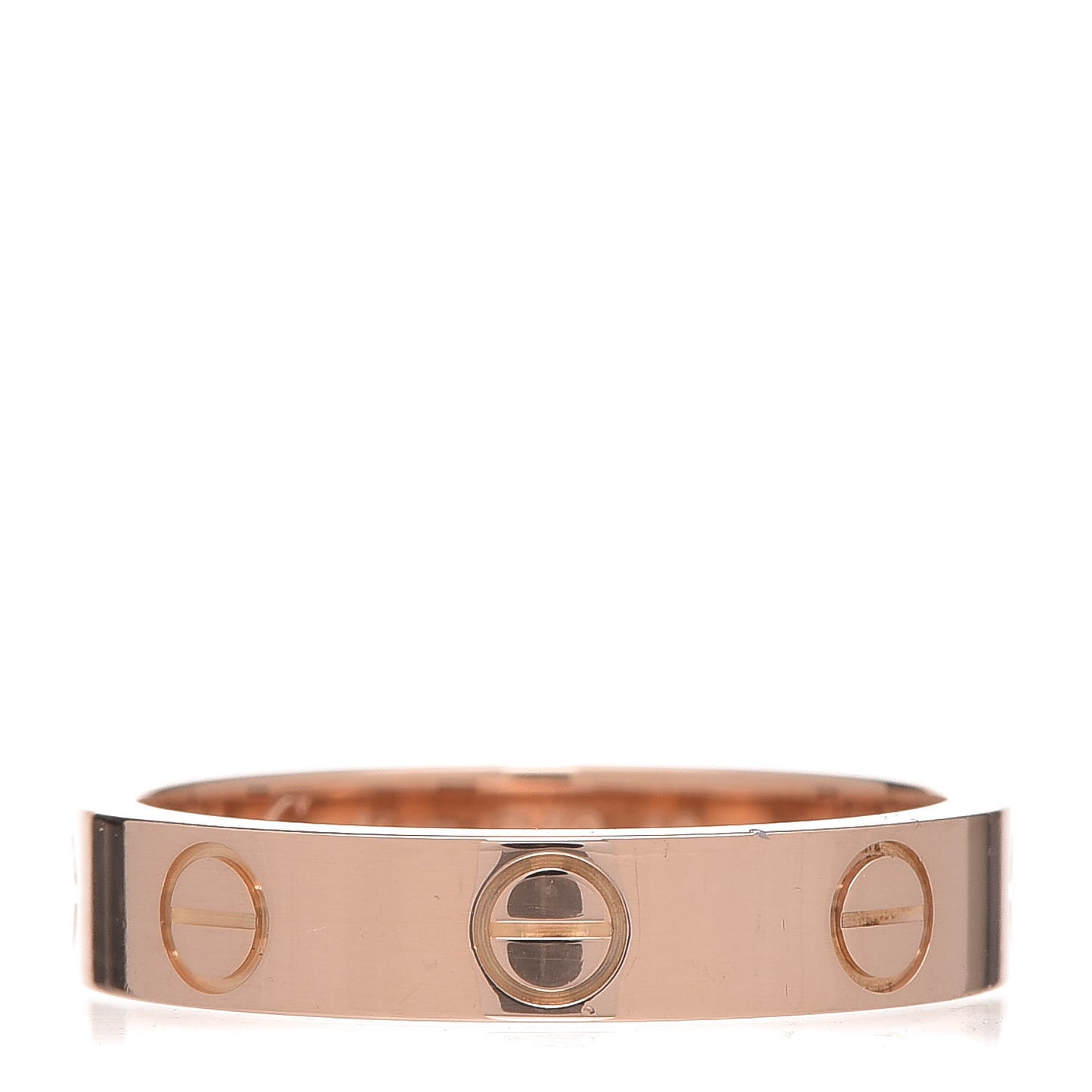 18K Pink Gold 3.5mm LOVE Wedding Band Ring 49 4.75