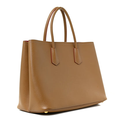 Prada Saffiano Cuir Medium Double Bag Caramel Fuoco 3 of 17