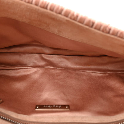 Miu Miu Velvet Matelasse Crystal Chain Shoulder Bag Cammeo 5 of 9