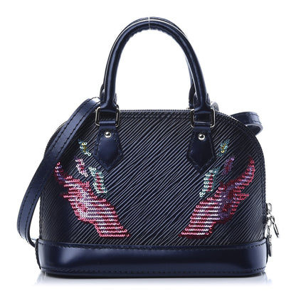 Louis Vuitton Epi Sequins Flame Alma Nano Blue Nuit 1 of 10