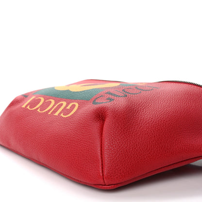 Gucci Grained Calfskin Logo Belt Bag Hibiscus Red 9 of 9