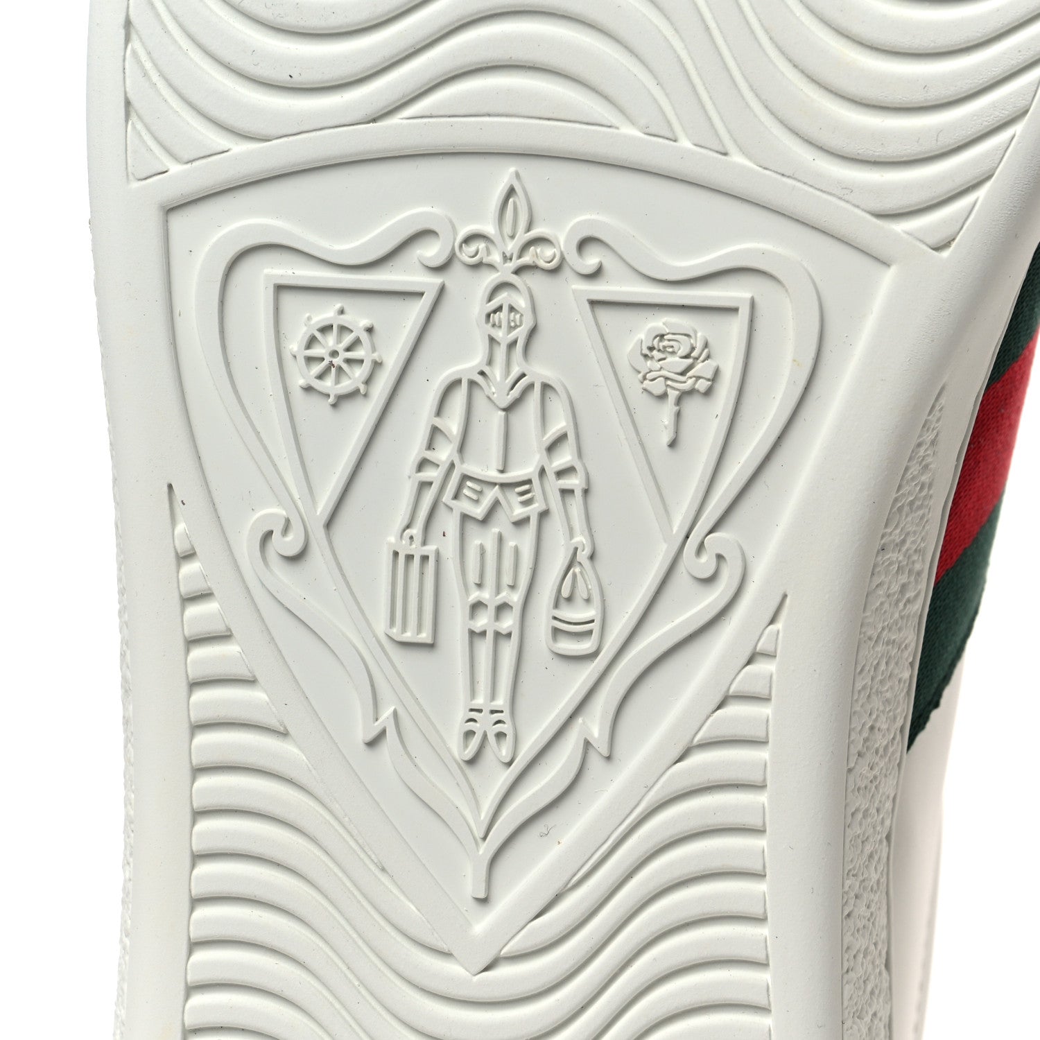 Gucci Calfskin Web Mens Gucci Band Ace Sneakers 8.5 White 8 of 10