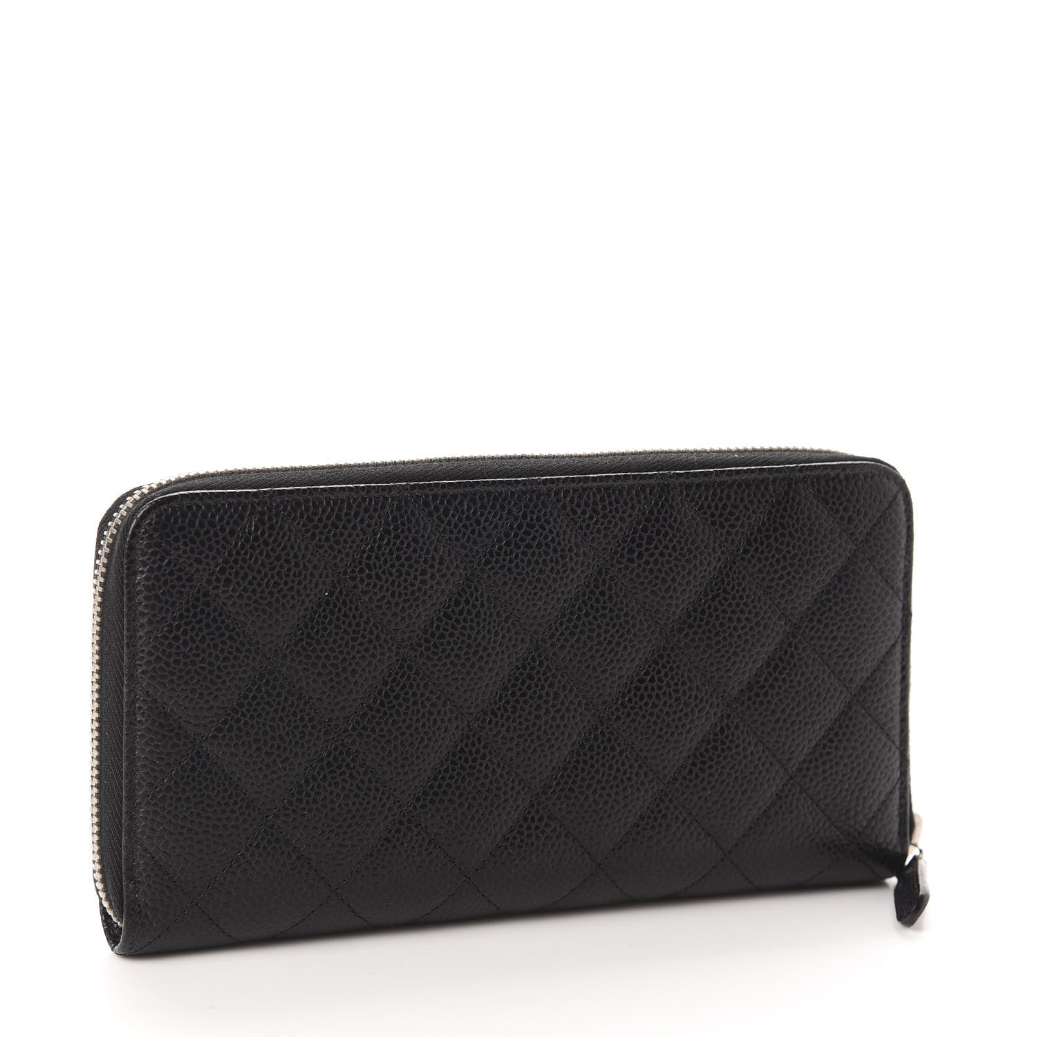 Chanel Caviar Quilted Large Gusset Zip Around Wallet Black 3 of 13