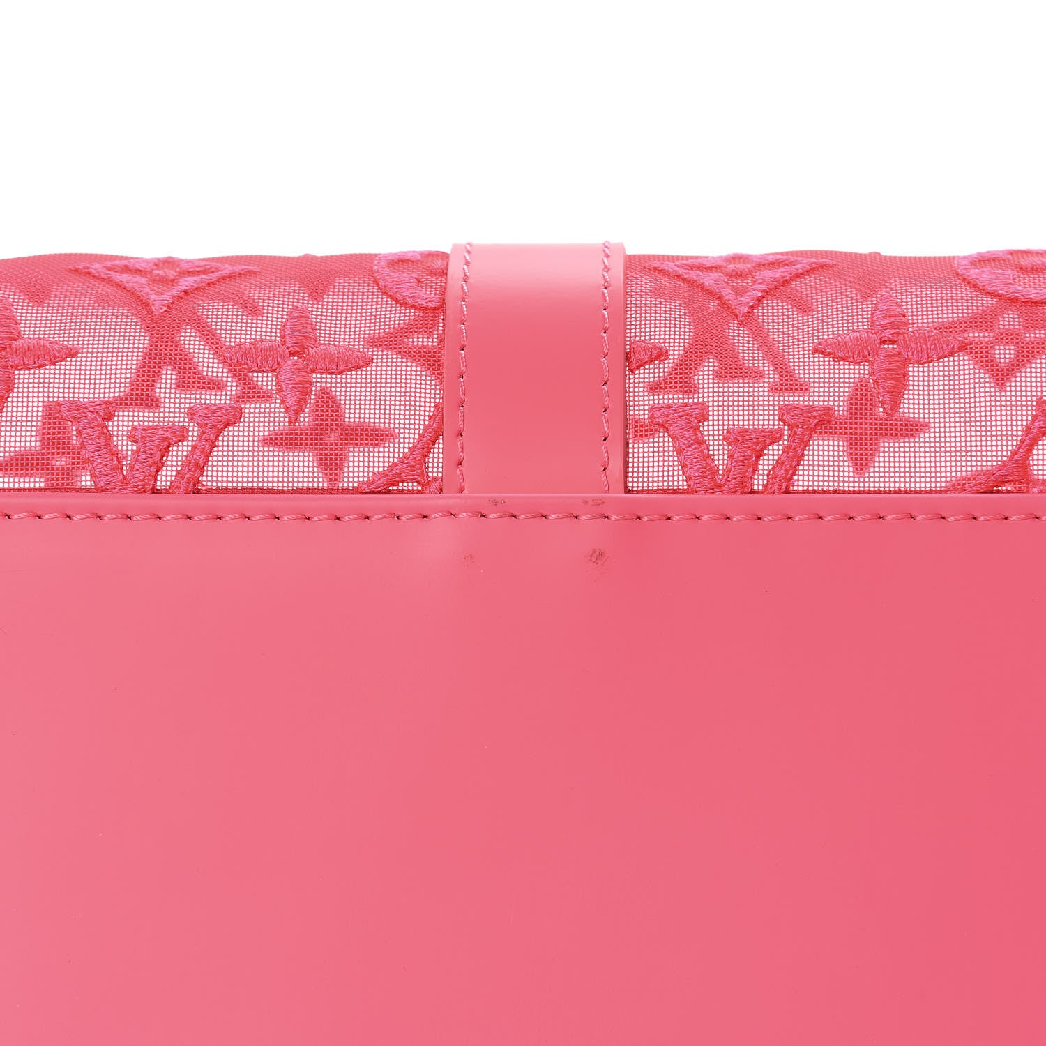 Louis Vuitton Monogram Fluo See Through Keepall Bandouliere 50 Rose 10 of 13