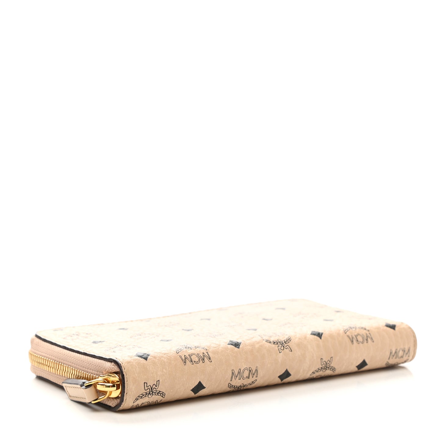 Visetos Large Zip Around Wallet Beige