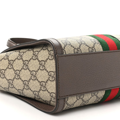 Gucci GG Supreme Monogram Small Ophidia Tote Bag Brown 9 of 10