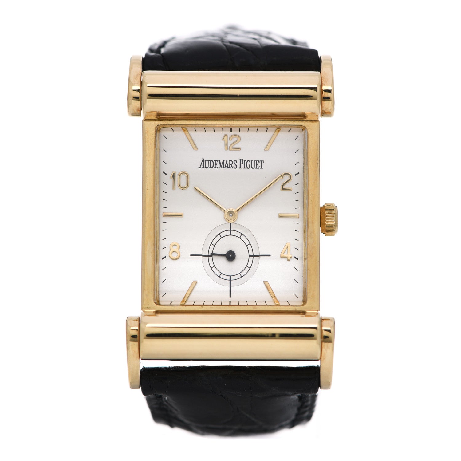 Audemars Piguet 18K Yellow Gold Alligator 24mm Canape Manual Winding Watch 14934BA0000201 1 of 9