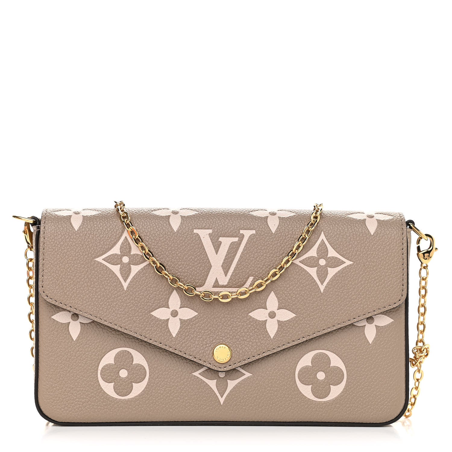 Louis Vuitton Empreinte Monogram Giant Felicie Pochette Tourterelle Creme 3 of 12