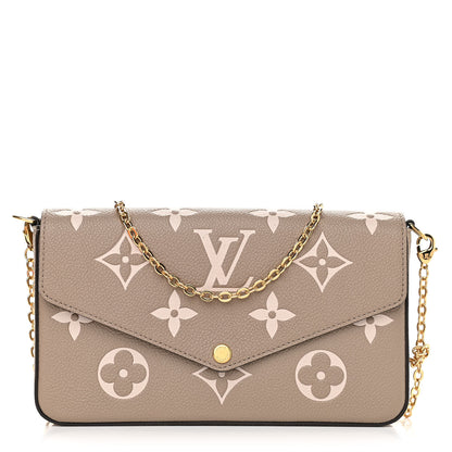 Louis Vuitton Empreinte Monogram Giant Felicie Pochette Tourterelle Creme 3 of 12