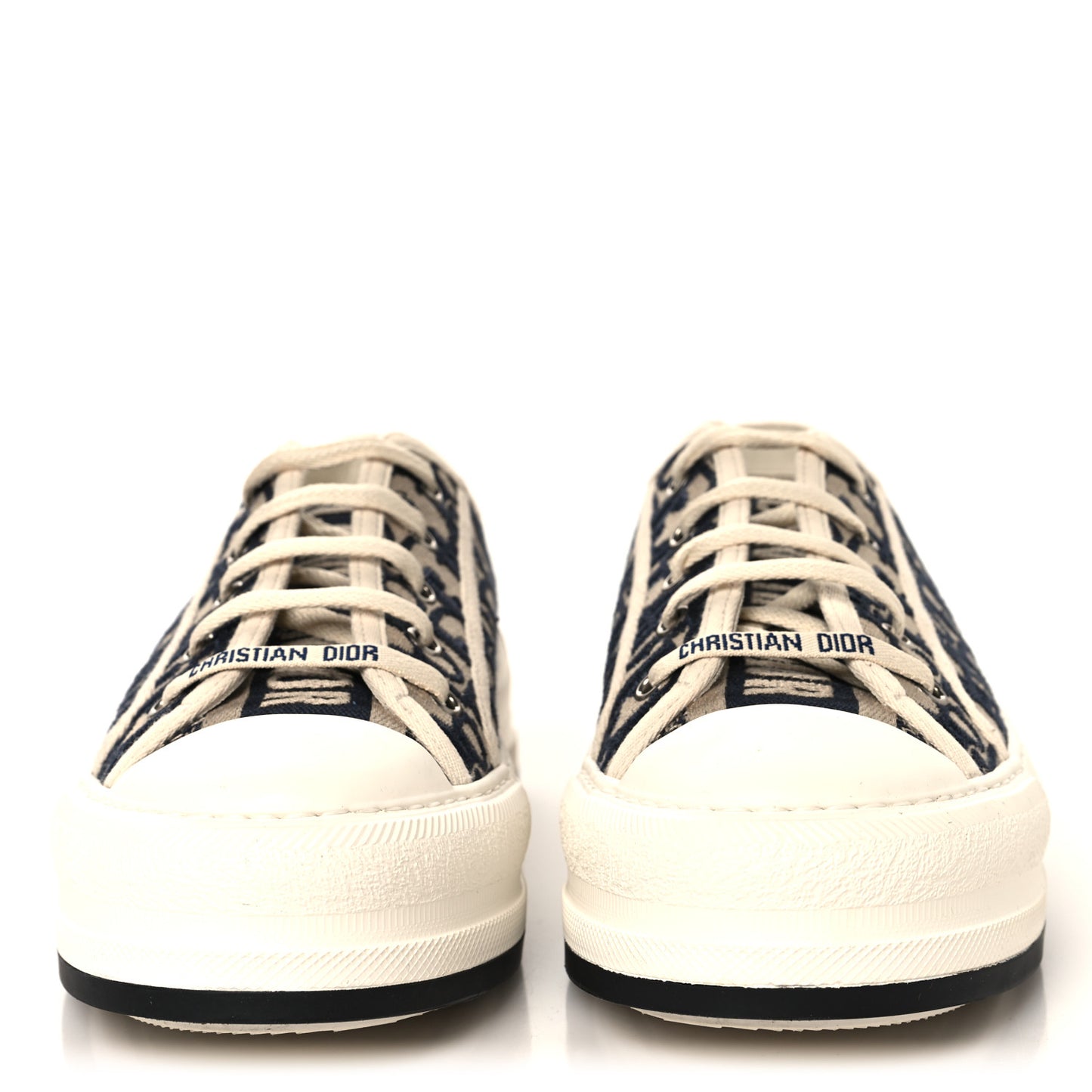 Canvas Oblique Walk'N'Dior Low Top Sneakers 40 Deep Blue