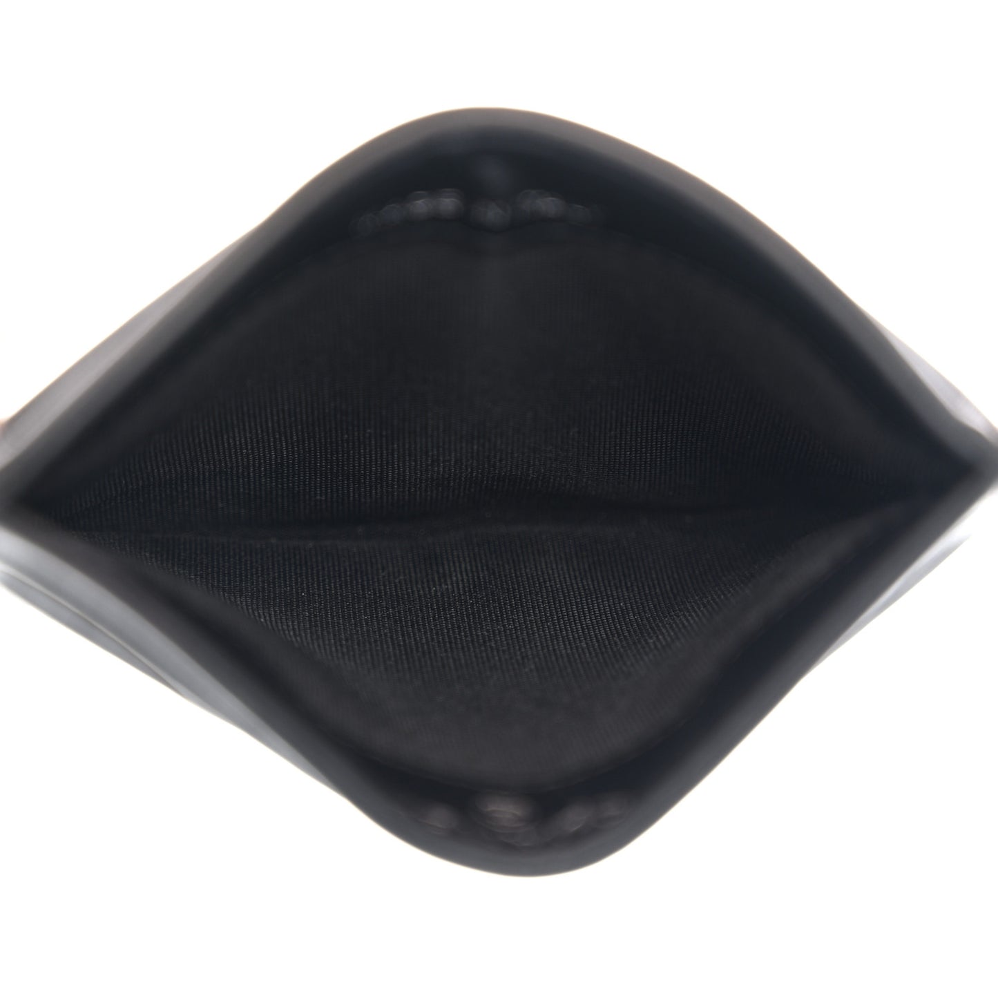 Lambskin Camellia Embossed Card Holder Black