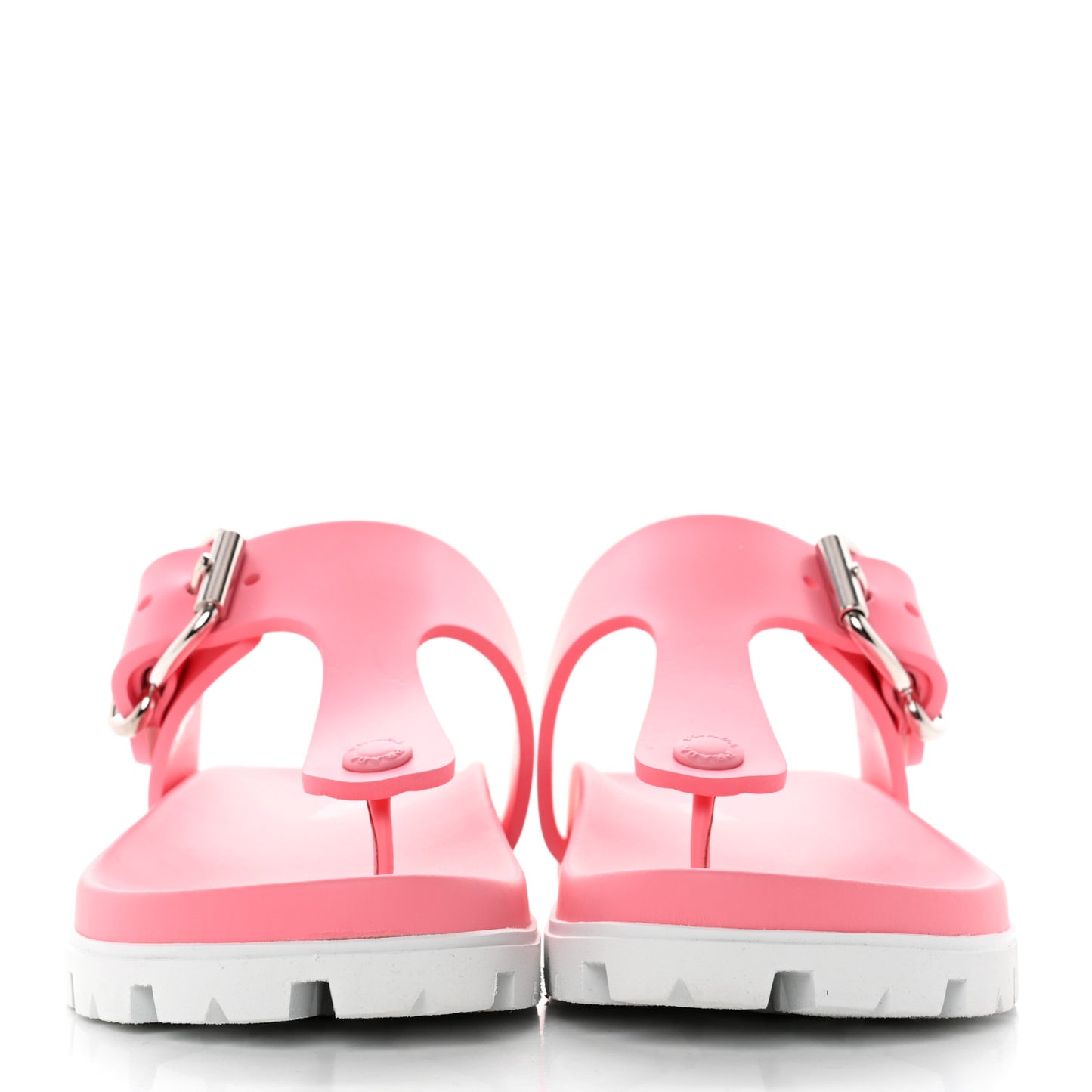 EVA Rubber Buckled Lug Sole 20mm Thong Sandals 40 Begonia