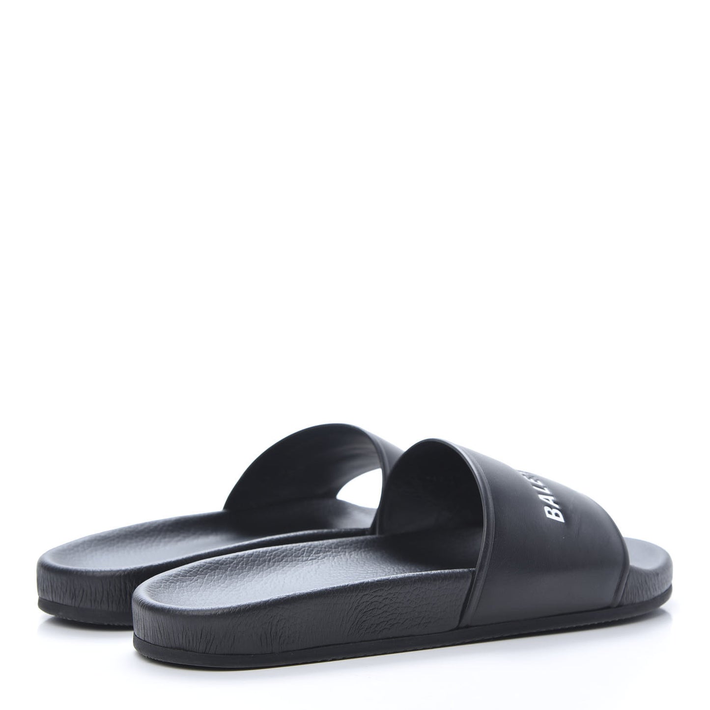 Nappa Logo Pool Slide Sandals 42 Black White