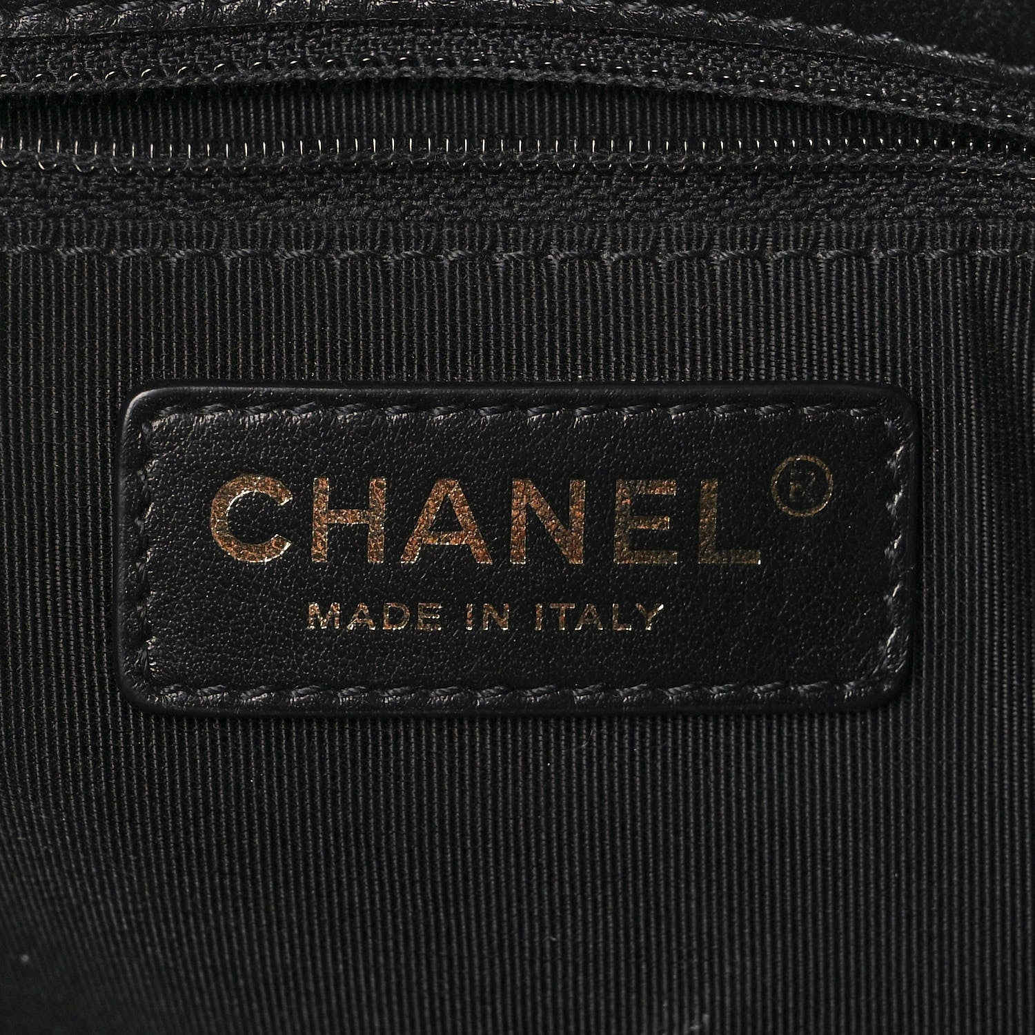 Chanel Calfskin Stitched Egyptian Amulet Drawstring Bag Black 6 of 11